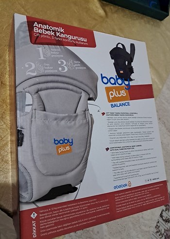 BabyPlus Gri Bebek Taşıyıcı Kanguru - Görsel 4