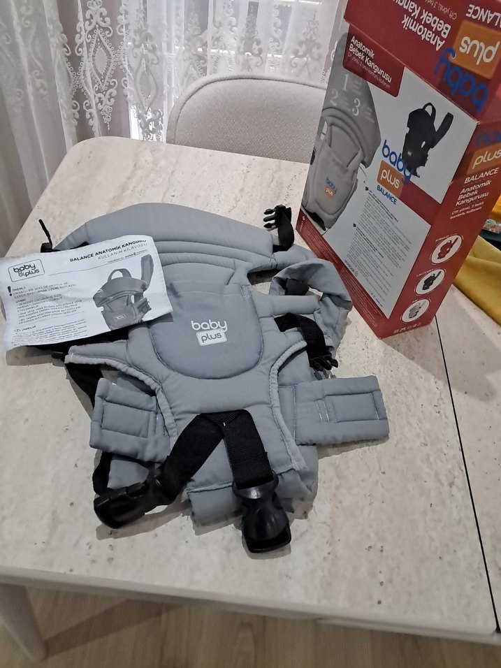 BabyPlus Gri Bebek Taşıyıcı Kanguru - Görsel 2