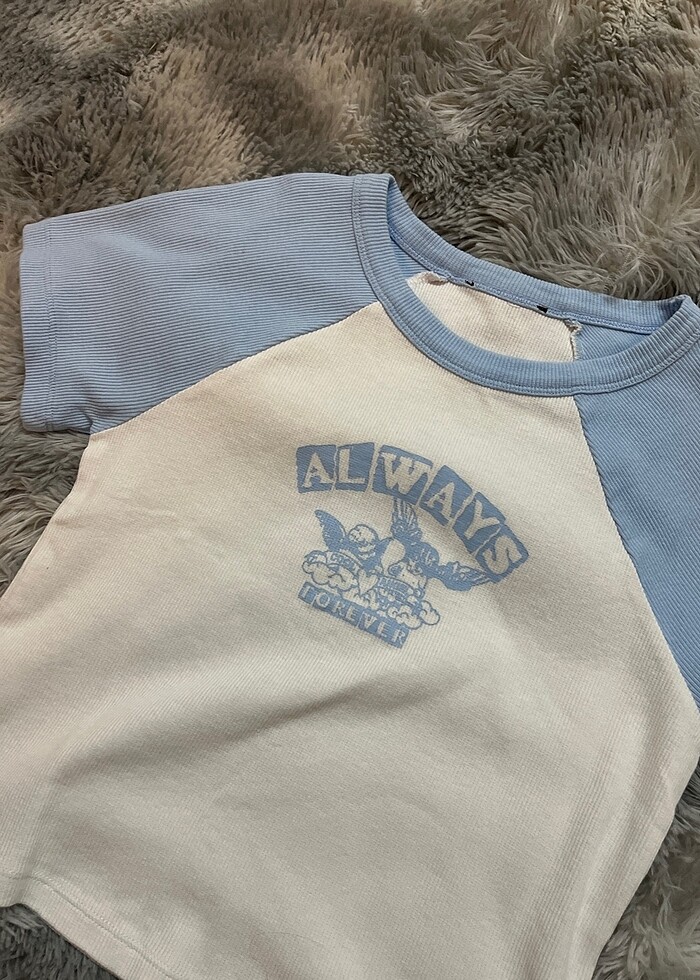 Crop beyaz mavi - Görsel 2