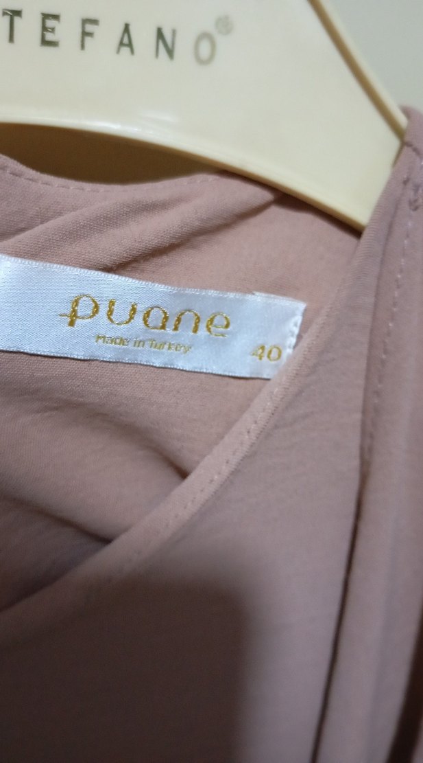 Bej Kadın Uzun Kollu Piliseli Uzun Elbise - Görsel 4