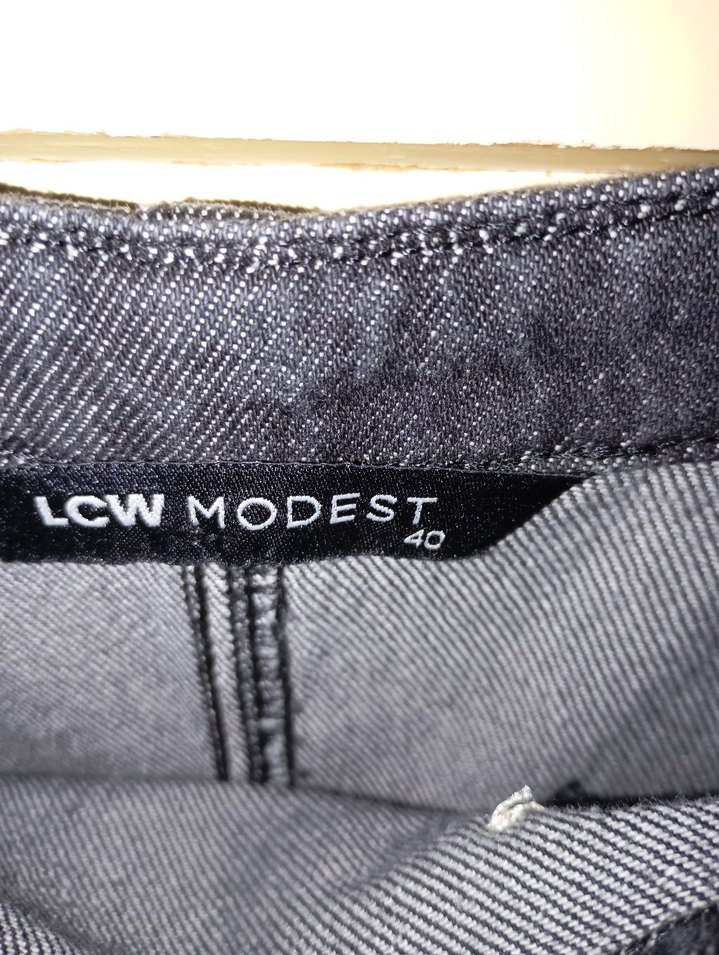 uzun Lacivert kot tulum - Görsel 3