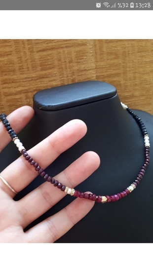 yakut safir inci tasarim.kolye