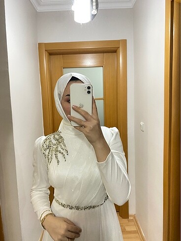 m Beden beyaz Renk Nikah elbisesi