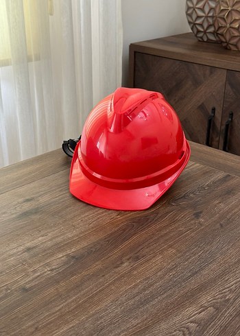 Kırmızı İş Güvenliği Kaskı Baret - Görsel 2