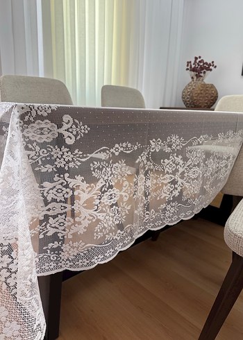 Örme Dantel Dertsiz Masa Örtüsü - Görsel 7