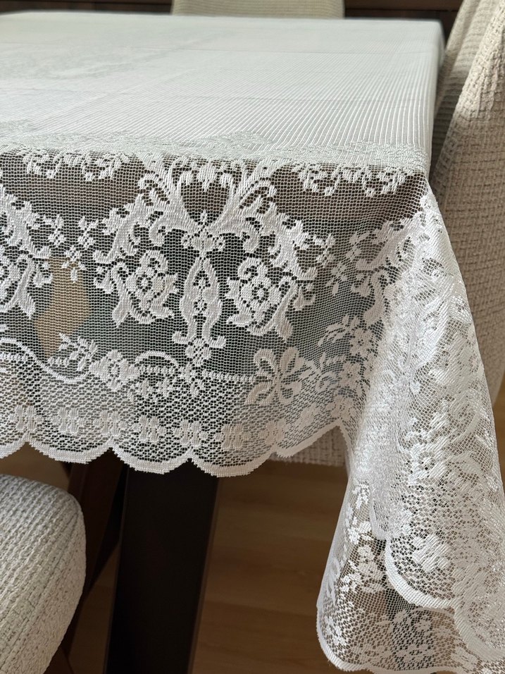 Örme Dantel Dertsiz Masa Örtüsü - Görsel 2