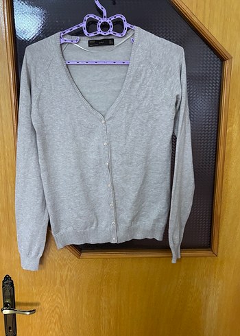 Zara Bej Rengi Düğmeli Kadın Hırka Yurtdışından