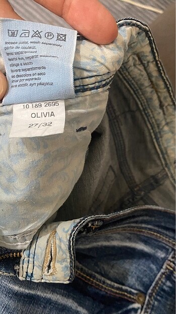 32 Beden mavi Renk Bayan Kot Pantolon Mavi Jeans