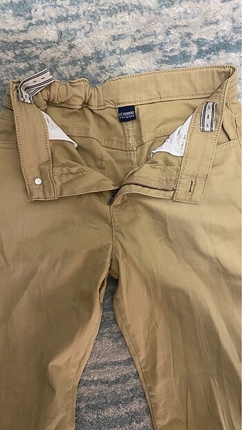 11-12 Yaş Beden camel Renk Lc Waikiki Keten Pantolon