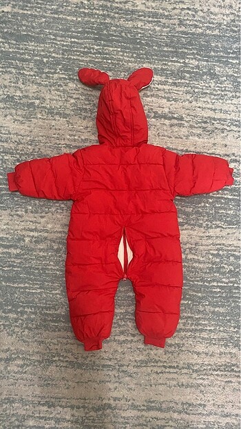 12-18 Ay Beden kırmızı Renk Rabbit Bebek Tulumu