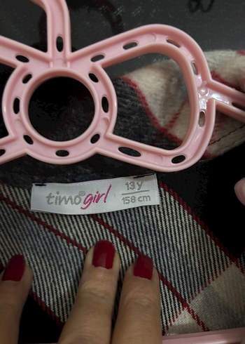 Düğmeli Gri Ekose Kadın Kısa Oduncu Gömlek - Görsel 5