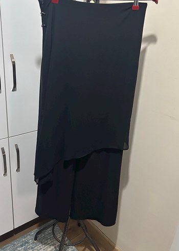 Siyah Şalvar Kumaş Pantolon - Görsel 4