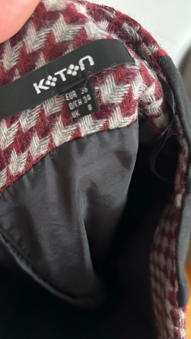 Koton Bordo Ekose Model Kalem Etek - Görsel 3