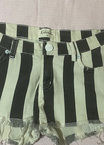 Kikiriki Kikiriki Zebra Desenli Düşük Bel Mini Şort
