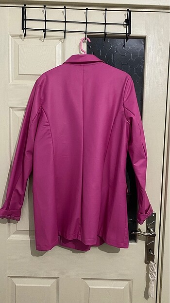Trendyol & Milla Fuşya rengi deri blazer ceket