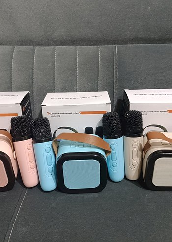 Renkli Bluetooth Hoparlör ve Mikrofon Seti - Görsel 2