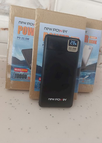 Kahverengi Yeni Power 10000mAh Taşınabilir Şarj Cihazı - Görsel 4