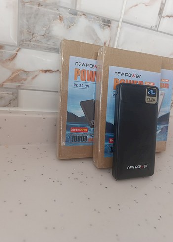 Kahverengi Yeni Power 10000mAh Taşınabilir Şarj Cihazı - Görsel 2