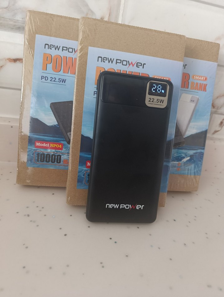 Kahverengi Yeni Power 10000mAh Taşınabilir Şarj Cihazı - Görsel 4