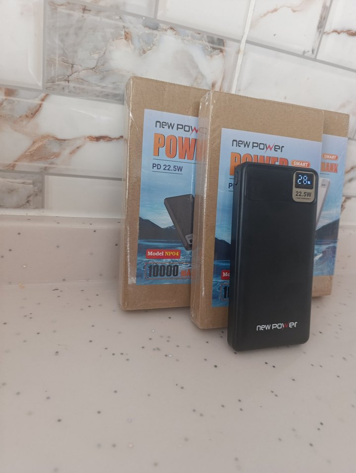 Kahverengi Yeni Power 10000mAh Taşınabilir Şarj Cihazı - Görsel 2