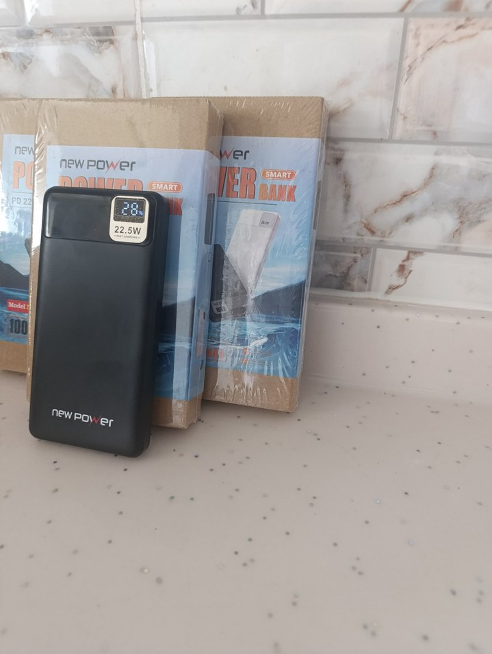 Kahverengi Yeni Power 10000mAh Taşınabilir Şarj Cihazı - Görsel 3