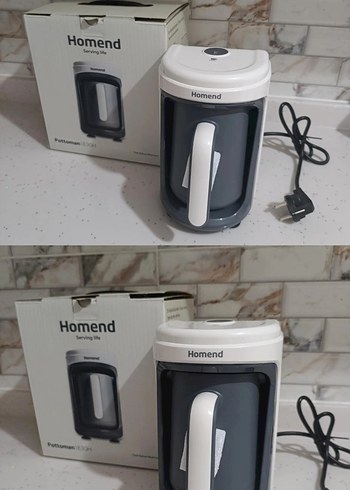 Homend Beyaz Gri Kahve Makinesi - Görsel 2