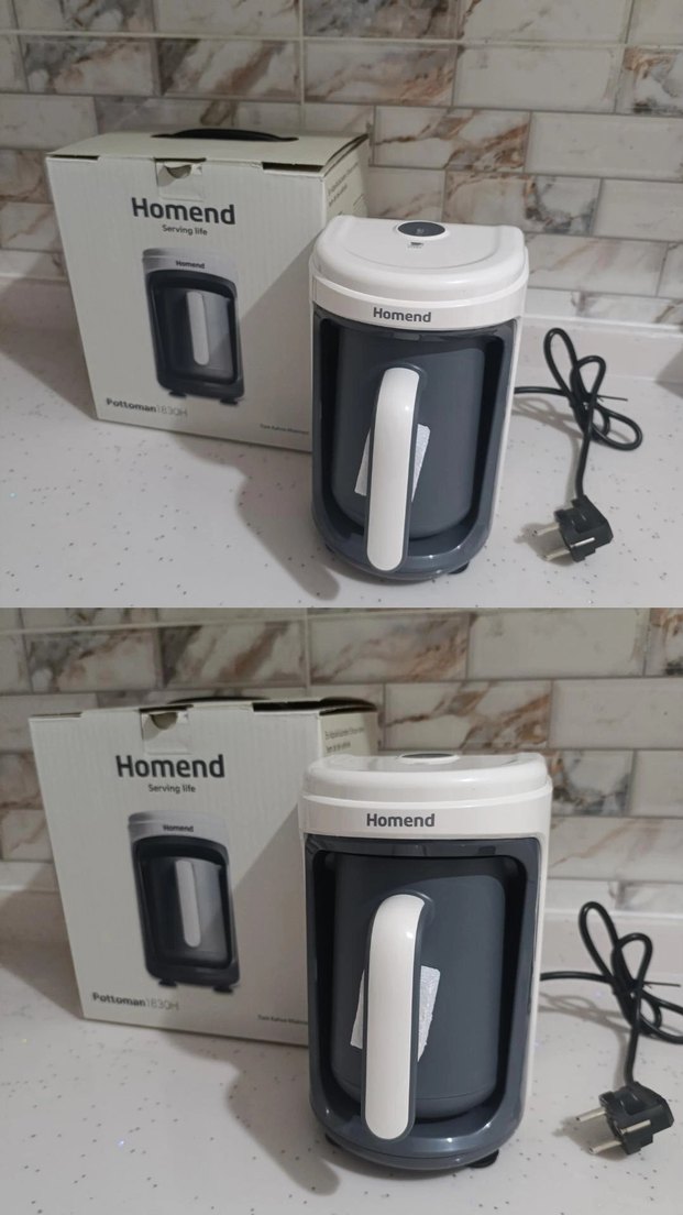 Homend Beyaz Gri Kahve Makinesi - Görsel 2