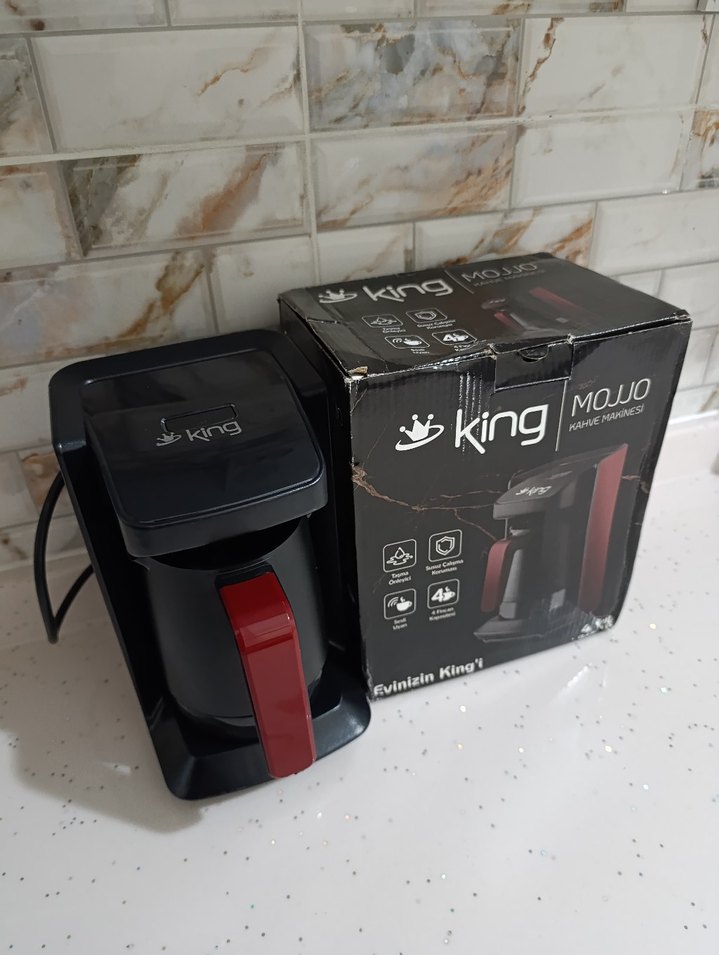 Kırmızı King Kahve Makinesi - Görsel 2