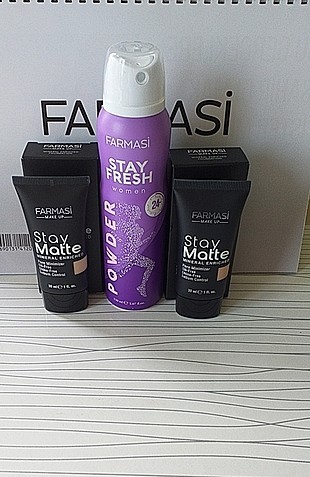 farmasi stay matte fondöten deodorant