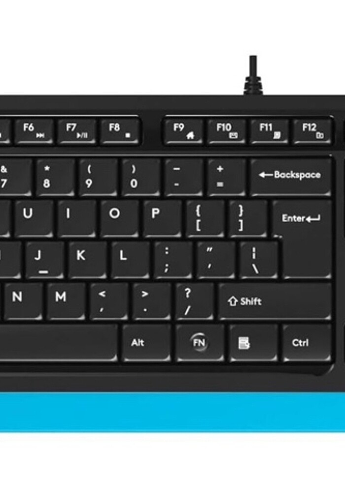 A4Tech FK10 Q USB Türkçe FN-MULTİMEDYA Siyah/Mavi Klavye Sıfır K - Görsel 2