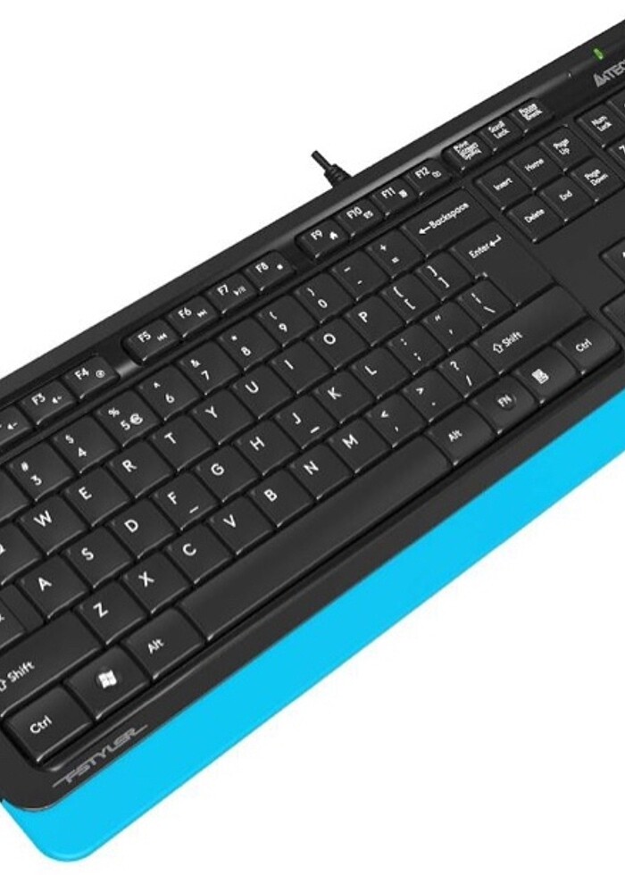 A4Tech FK10 Q USB Türkçe FN-MULTİMEDYA Siyah/Mavi Klavye Sıfır K - Görsel 3