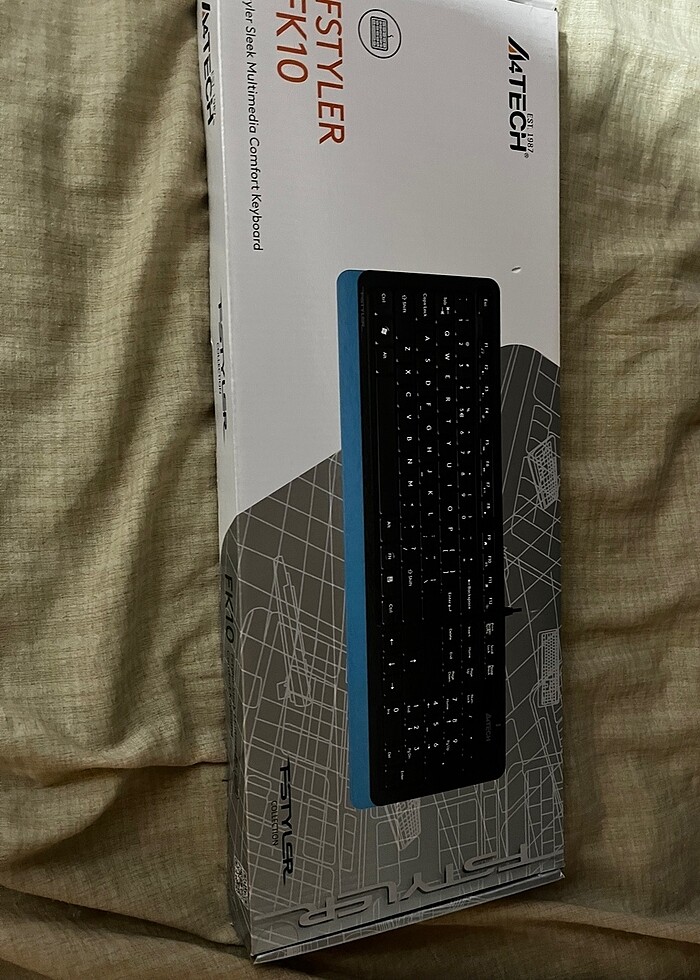 A4Tech FK10 Q USB Türkçe FN-MULTİMEDYA Siyah/Mavi Klavye Sıfır K - Görsel 4