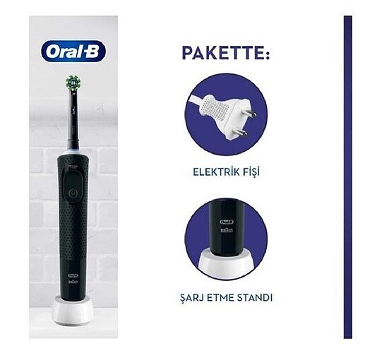 Beden Renk Oral-B D103 Vitality Pro Cross Action Şarjlı Diş Fırçası - Siyah