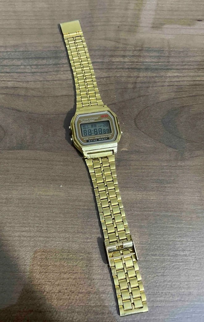 Aqua Di Polo Altın Renk Dijital Kadın Kol Saati Sıfır Orijinal - Görsel 4