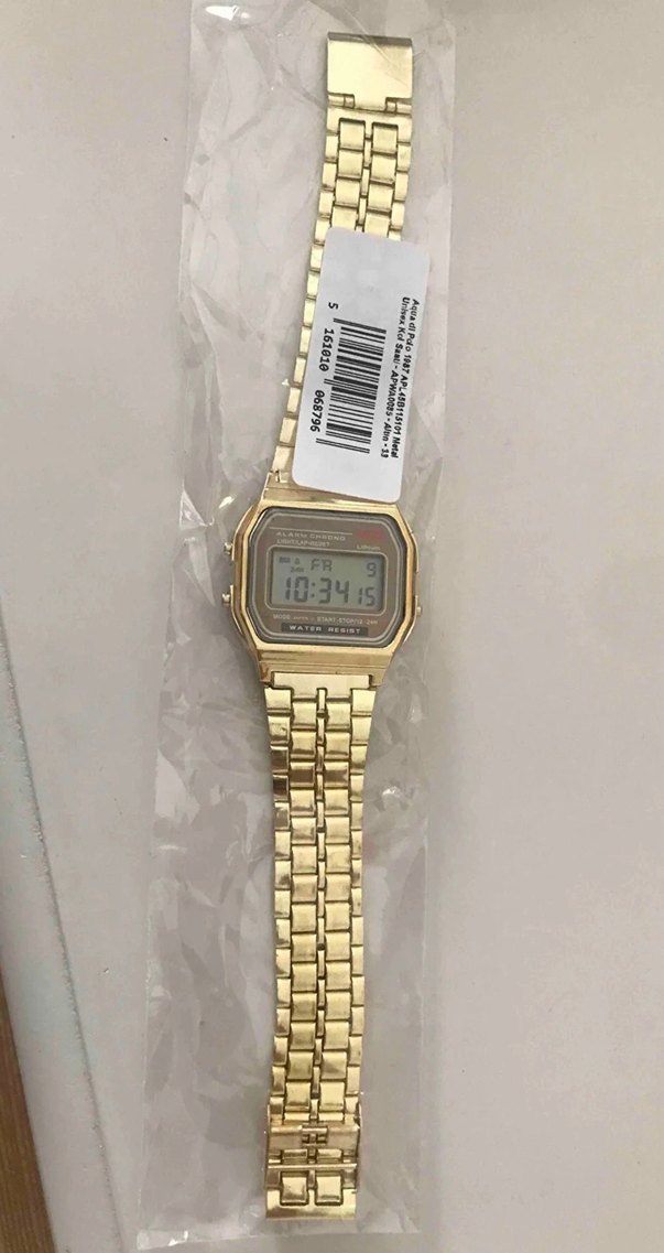 Aqua Di Polo Altın Renk Dijital Kadın Kol Saati Sıfır Orijinal - Görsel 3