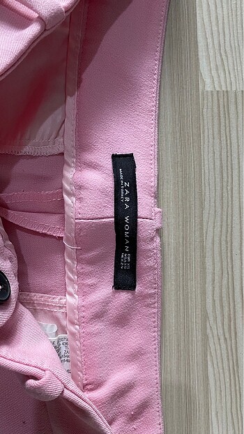Zara pembe kumaş pantolon
