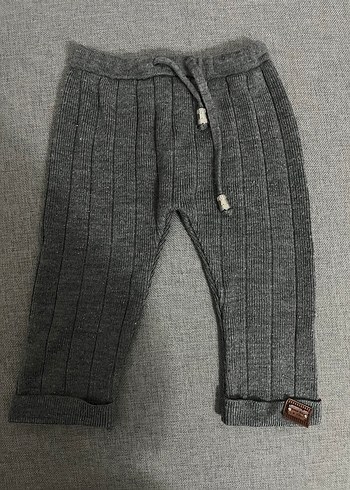 Zara Gri Melanj Triko Bebek Pantolonu