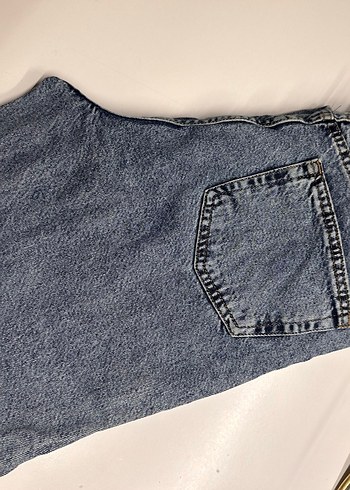 Gri Midi Kesim Yırtmaçlı Kadın Denim Pantolon - Görsel 4