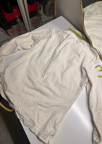 Kızlar için Beyaz Polo Tişört, Kısa Kollu, Nakışlı - Görsel 6