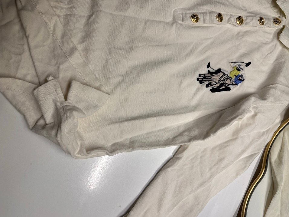 Kızlar için Beyaz Polo Tişört, Kısa Kollu, Nakışlı - Görsel 3