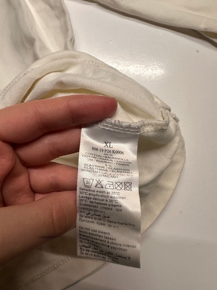 Kızlar için Beyaz Polo Tişört, Kısa Kollu, Nakışlı - Görsel 4