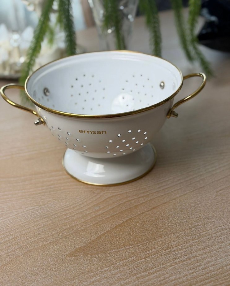 Beyaz Parlak Emsan Süzgeç - Görsel 2