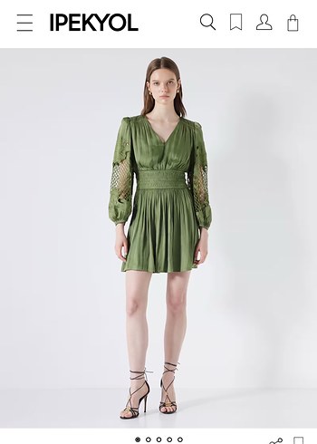 İpekyol nakışlı elbise - Görsel 4