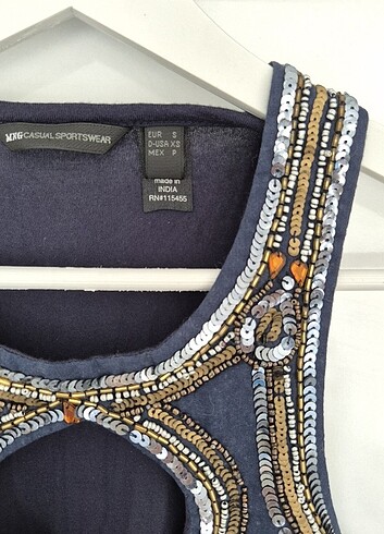 Mango pul işlemeli bluz - Görsel 5