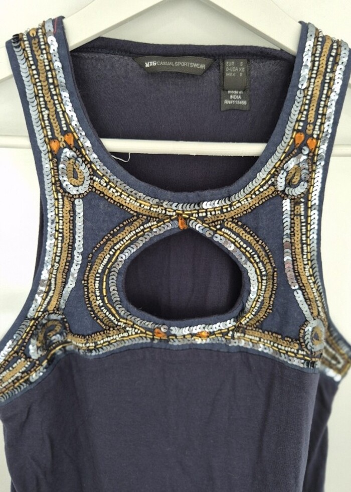 Mango pul işlemeli bluz - Görsel 3