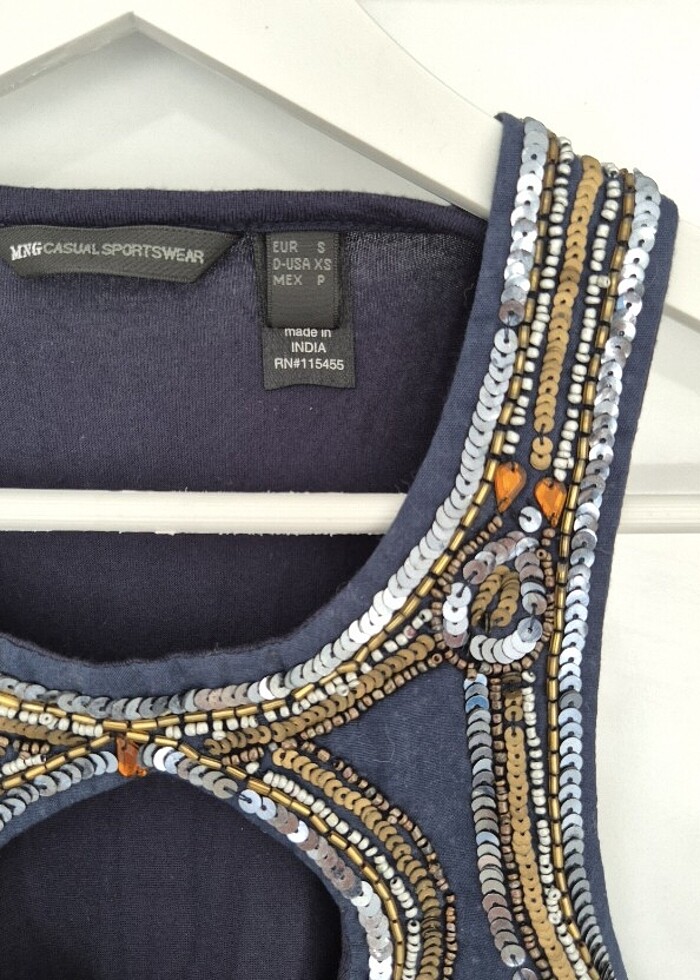 Mango pul işlemeli bluz - Görsel 5