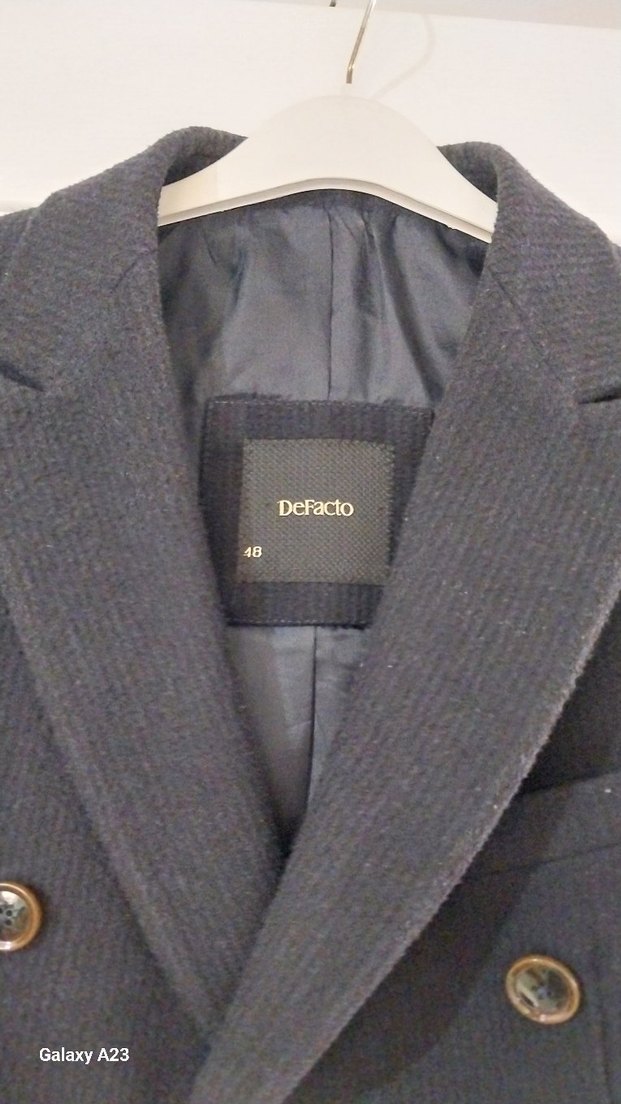 Düğmeli Gri Yün Midi Erkek Klasik Ceket - Görsel 3