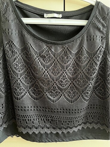 Diğer Üst kısmı dantelli crop