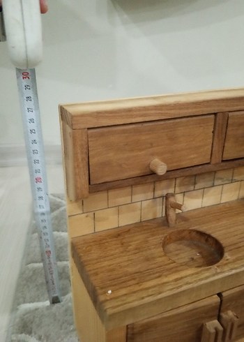 ahşap mutfak ve oturma grubu oyuncak - Görsel 11