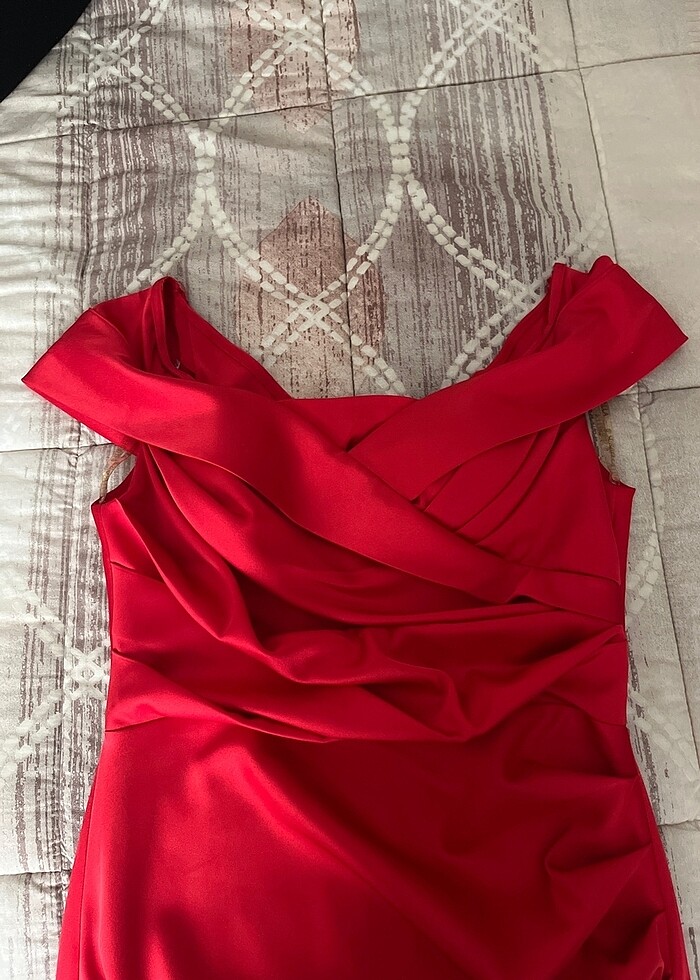 Saten elbise - Görsel 4